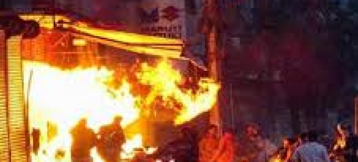 दिल्ली पुलिस हमलावर बीजेपी के गुंडों की भीड़ के साथ मिलकर हिंसा और आगजनी में भाग लेती दिखी