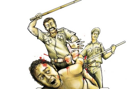 अस्पताल से वापस चौकी में ले जाकर बैठा देने के बाद रात भर उनसे उनकी जाति जानने पर विशेष जोर देते हुए माँ-बहन की गलियां भी दीं और बीच-बीच में मारते भी रहे