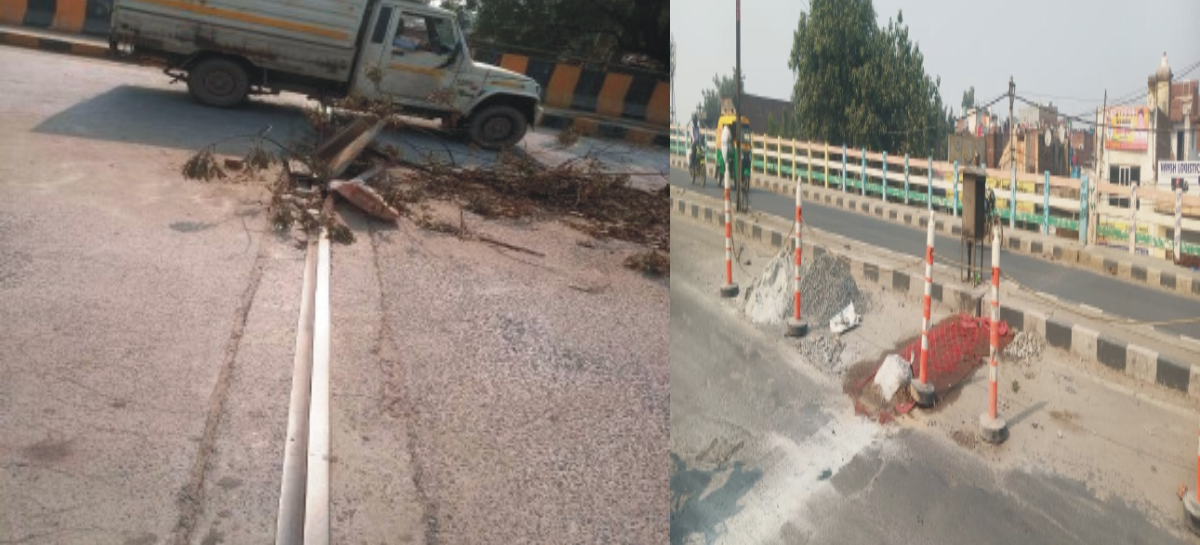 बाटा रेलवे फ्लाईओवर ने फिर मांग ली मरम्मत