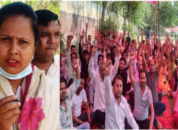 बीके अस्पताल के ठेका कर्मचारियों की हड़ताल