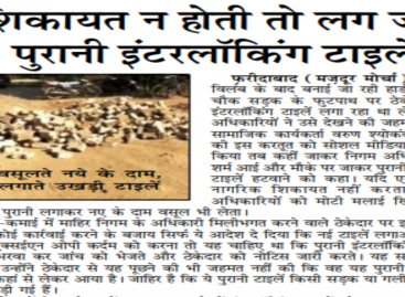 शिकायत न होती तो लग जातीं पुरानी इंटरलॉकिंग टाइलें