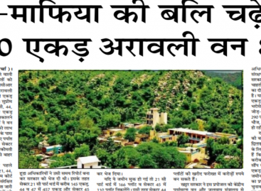 भू-माफिया की बलि चढ़ेगा 300 एकड़ अरावली वन क्षेत्र