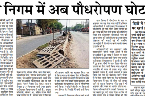 नगर निगम में अब पौधरोपण घोटाला