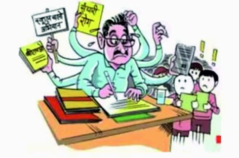 अध्यापकों से पढ़ाई के सिवा सब कुछ करवाओ, फिर मांगो अच्छा परिणाम भी