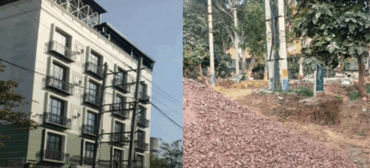 एफएमडीए ने नेताजी के लिए ग्रीन बेल्ट उजाड़ कर बिछा दी इंटरलॉकिंग